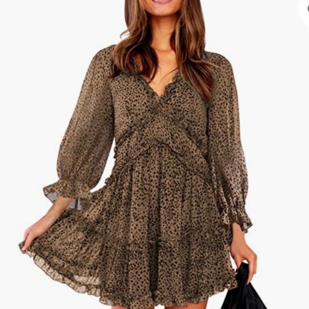 Shein ruffle flowy dress